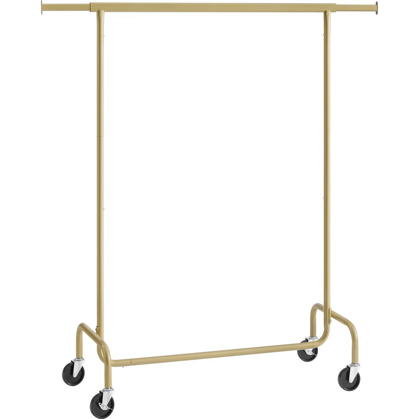 O'DADDY® Kleiderständer auf Rädern - bis zu 130 kg Kapazität - Edelstahl - 45 x 150 x 162,8 cm - Gold