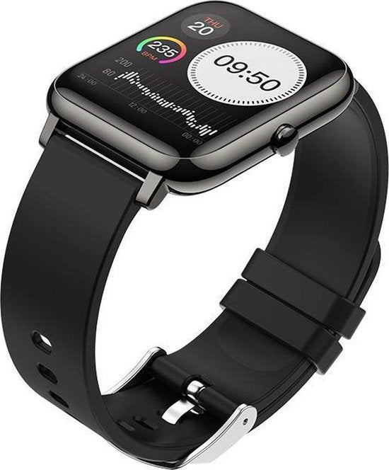 MAOO AMPLIFY Smartwatch - Inkl. Bildschirmschutz - Herzfrequenz, Blutdruck, Blutsättigung, Schlaf, Entfernung - Schrittzähler - Smartwatch Männer - Smartwatch Frauen - Uhr - Weihnachtsgeschenk - Schwarz