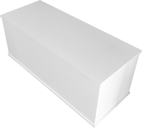 Aufbewahrungstruhe - Spielzeugtruhe - 100 cm breit - weiß