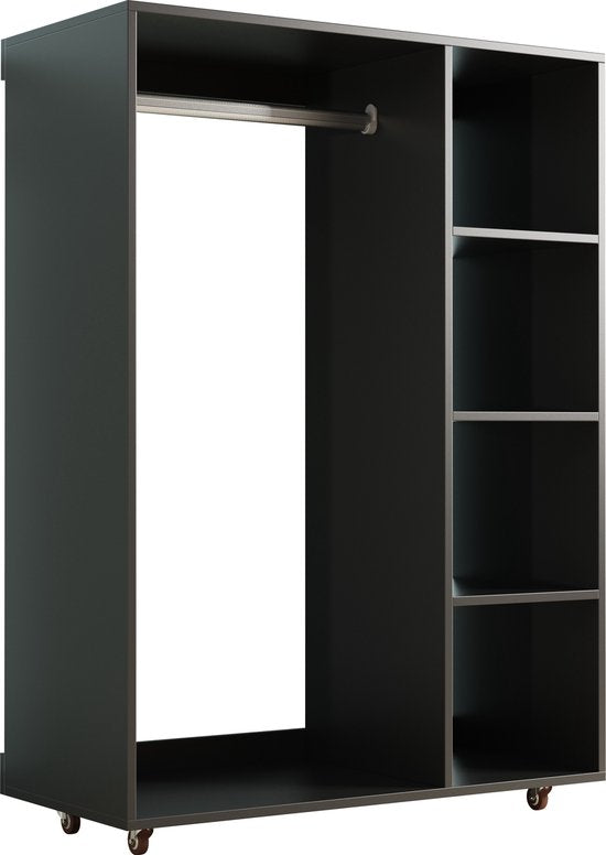 Kleiderschrank auf Rädern hängenden Abschnitt Regale - auf Rädern Lagerung Schrank - speichern Kleidung Schuhe