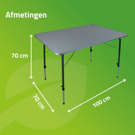 Bo-Camp - Campingtisch - Höhenverstellbar - 100x70 cm