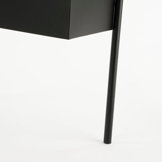 Mica Decorations Dani Pflanzenständer für draußen - L54 x B20 x H160 cm - Metall - Schwarz