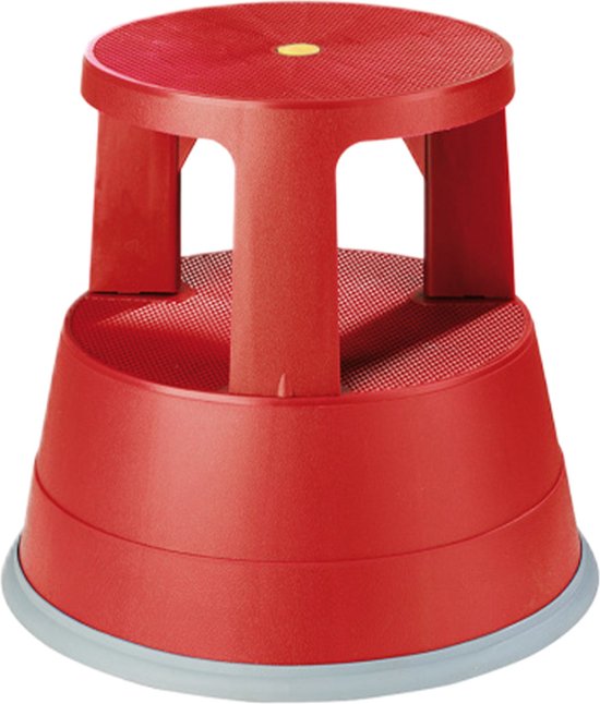BRASQ Tritthocker Rot ST200 - Mobil - Kapazität 150 kg - Tritthocker - Tritthocker Erwachsene - Elefantenfuß