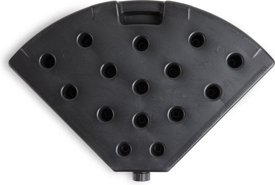 LIFA GARDEN Befüllbare Beschwerungsplatten - Sockel für Hängesonnenschirm in schwarz - Befüllbar mit Sand oder Wasser bis zu 50 kg - Wetterfest - 100 x 100 x 8 cm