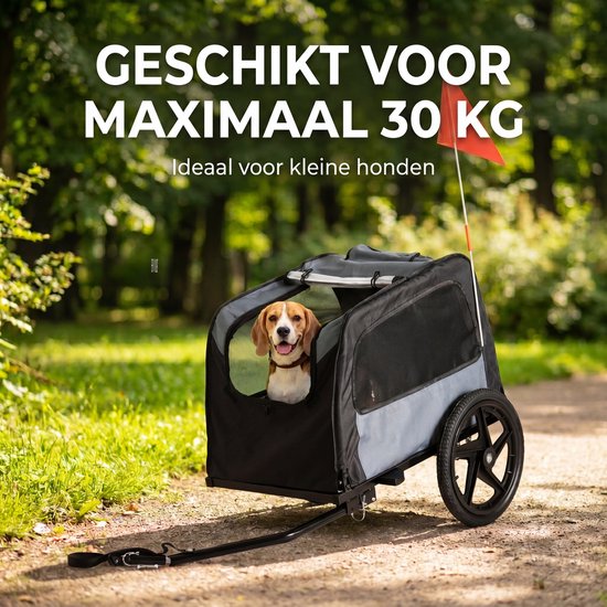 Outbee Hundefahrradanhänger – Fahrradanhänger für Hunde – Zusammenklappbarer Hundefahrradanhänger – Hundewagen – Hundebuggy