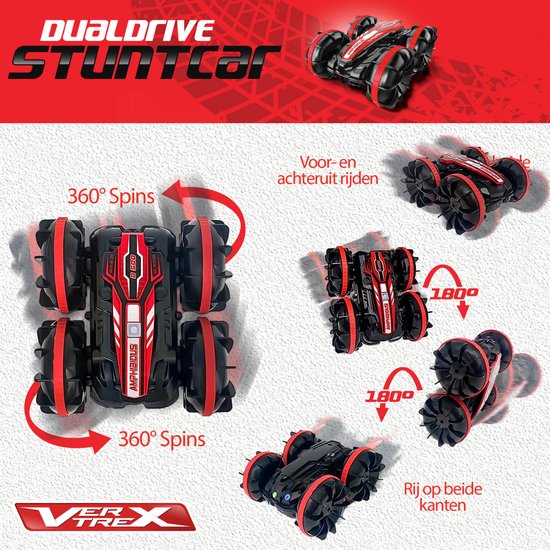 VERTREX RC Controllable Car - Fernsteuerbares Auto - Rennwagen Radiographisch - Offroad Fernsteuerbar - Wasserdicht - Extra Batterie