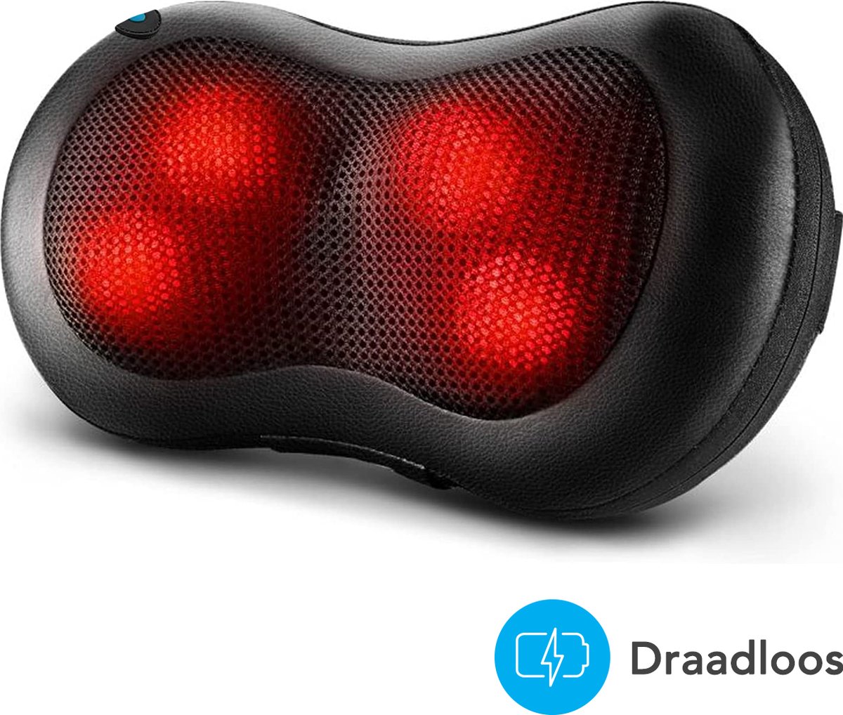 Auronic Nackenmassagegerät und Rückenmassagegerät Bundle - Wärmefunktion - Elektrisch - Schwarz/Grau