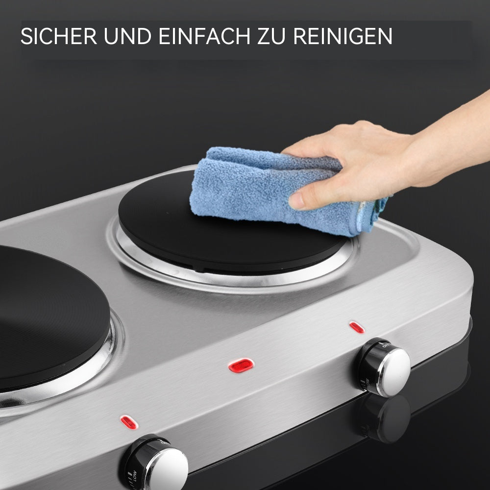 DSP KD4057 Doppel-Elektrokochfeld – 2500 W