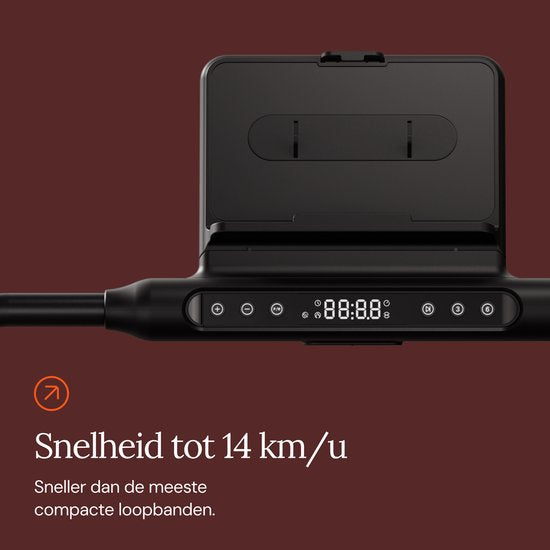 Moov Run Klappbares Laufband – Walking Pad – Zusammenklappbares Laufband – Laufband 1–14 km/h – inkl. Zubehör