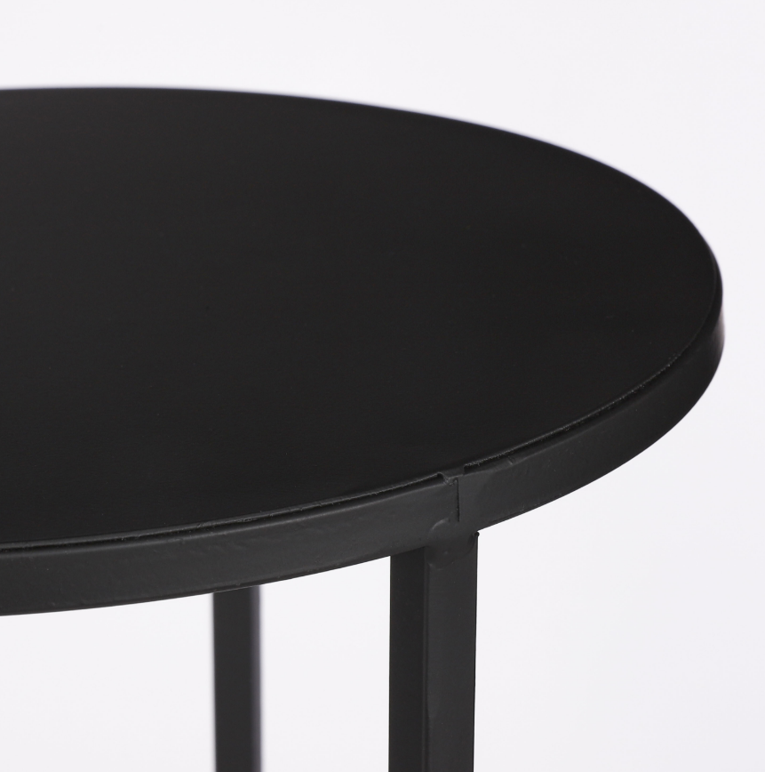 Mica Beistelltisch Quinty - D22 x H50 CM - Schwarz - Metall