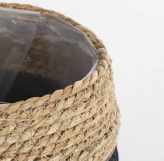 Mica Decorations Jorck Pflanzenkorb - 3er-Set - H24 x Ø26 cm - Schwarz