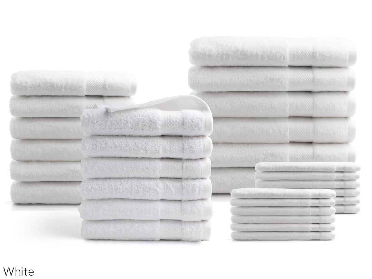 DoubleDry Badtextil-Set Hotel-Kollektion – 30-teilig – 500 g/m² – Bordeaux
