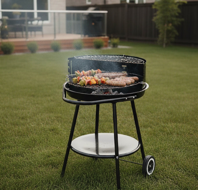 Koopman Grill - Zusammenklappbar - Mit Sockel - 51 x 82 cm - Schwarz