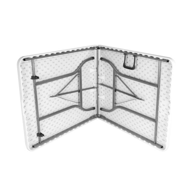 Inkazen Klapptisch – 180,5 x 70 x 74 cm – Weiß – Stahlgestell – Zusammenklappbarer Camping- und Catering-Tisch für 8 Personen