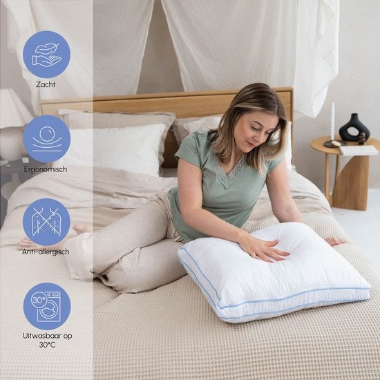 Calmzy Adjustable pillow - Kissen Schlafzimmer - Kissen Nackenschmerzen - Kissen 50x60 - Kissen Seitenschläfer
