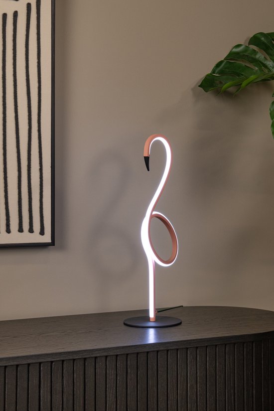 Lucide FLAMINGO – Tischlampe – LED, dimmbar – RGB – Rosa