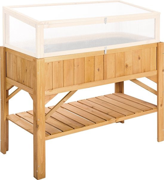 tectake - Hoher Pflanzkübel mit Regal - Baumschule - Stecklingskasten - 119x53x90cm - 403232