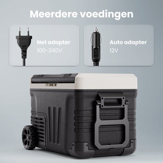 Auronic Electric Cool Box - Kompressor - 35L - 12V und 240 Volt - Camping-Kühlschrank - Frigobox Auto - Schwarz