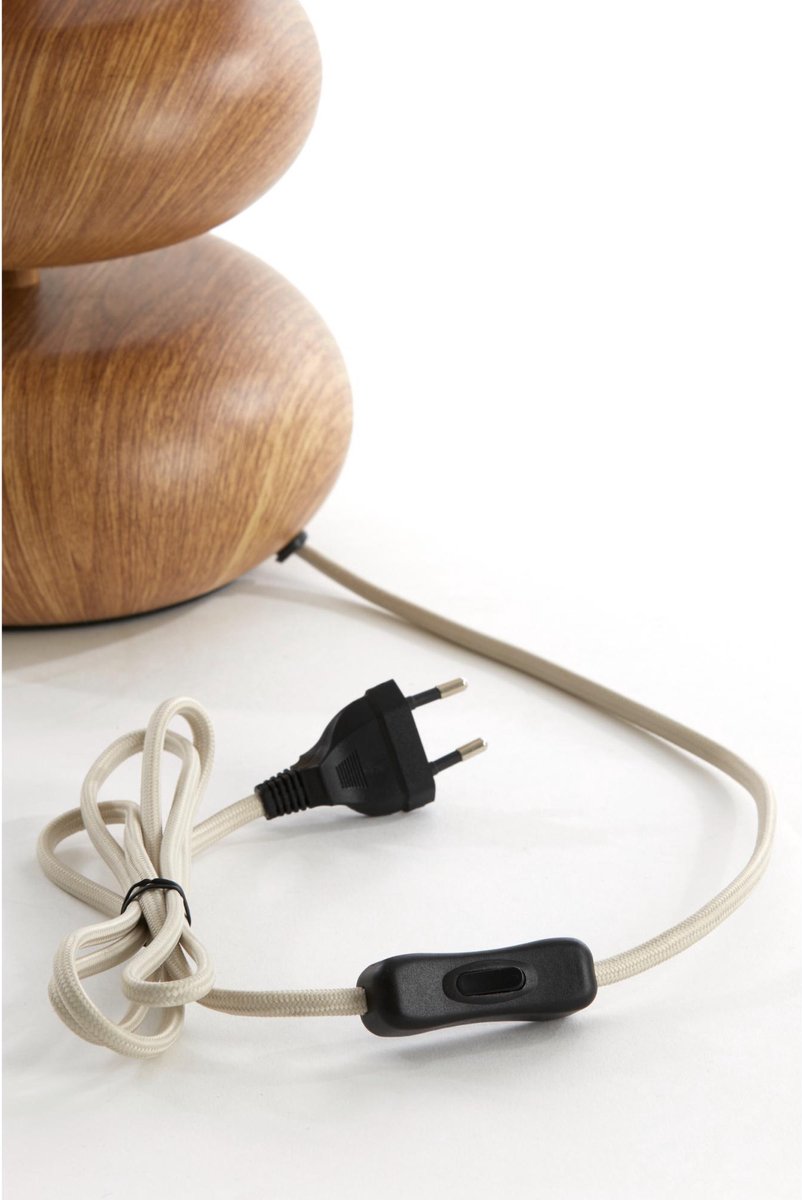 Licht & Wohnen Tischleuchte Danialo - Natur - Ø22cm - Modern