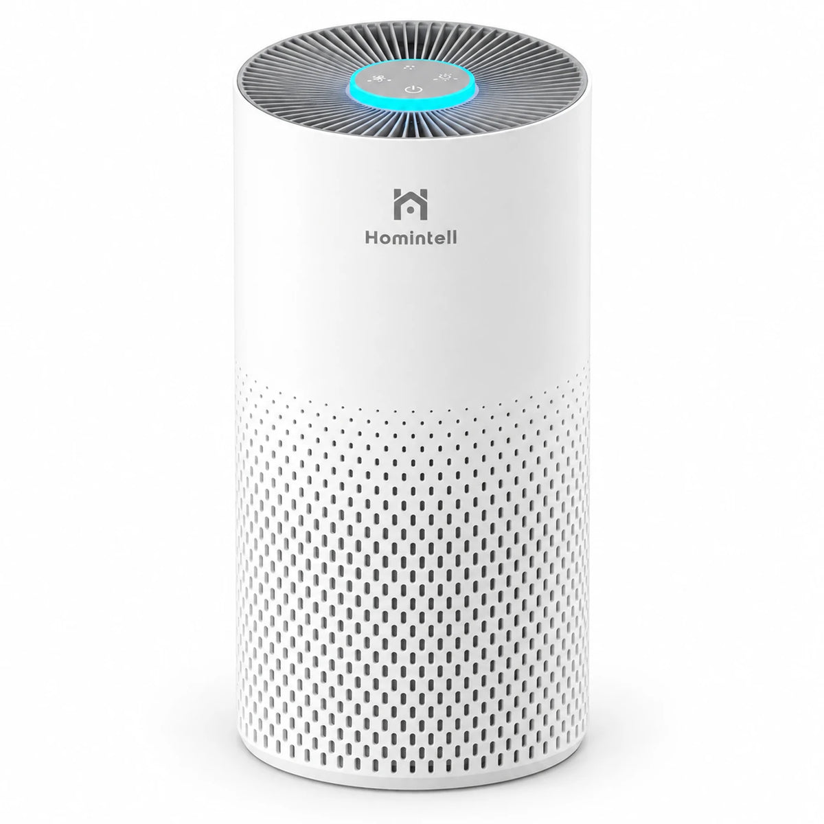 Homintell Kilo Luftreiniger – HEPA H11 & Aktivkohle – 130 m³/h – 16 m² – 3 Geschwindigkeitsstufen – PM2,5-Sensor – Touch-Bedienung – 195 × 195 × 388 mm