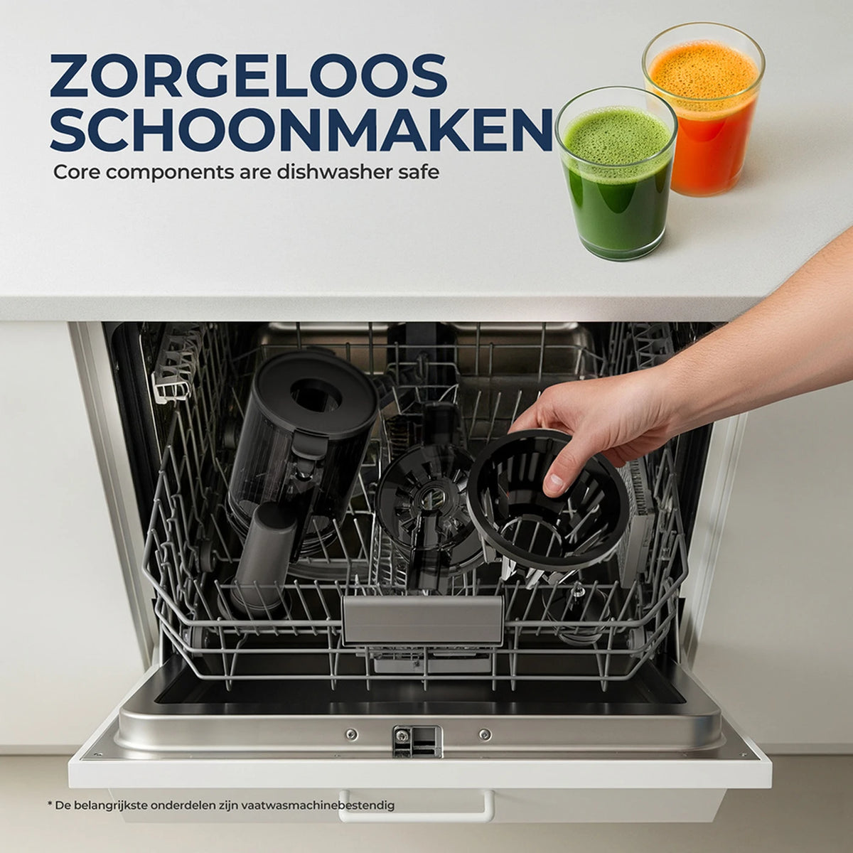 Rouny Slow Juicer FF Pro Max – 150 W Kaltpress-Entsafter – 130 mm Einfüllöffnung – Filterfrei – Fruchteis-Funktion – 1,8 l – Schwarz