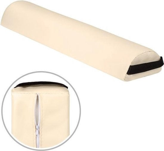 tectake - Massagehocker mit 2 Rollenkissen beige 400430