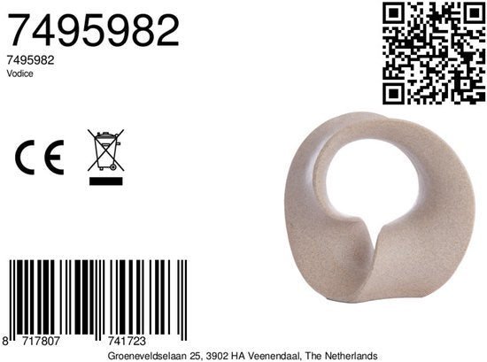 Licht & Wohnen Ornament Vodice - Taupe - 32x16x31cm - Modern