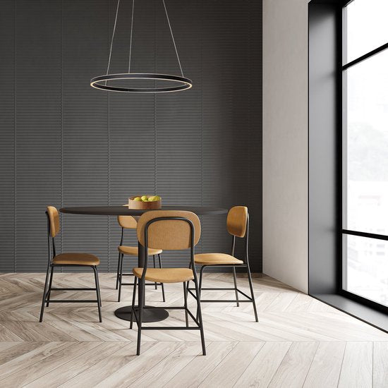 Hängeleuchte Ringlux 3502ZW Schwarz 60 cm Design Metall Steinhauer – höhenverstellbar, ideal für den Innenbereich