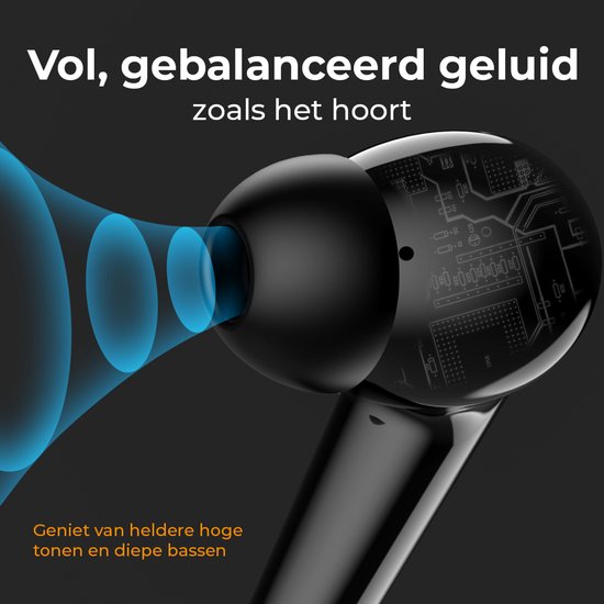 Denver Earbuds - Leichte Ohrhörer - 6 Stunden Musikgenuss - Bluetooth 5.3 - TWE48