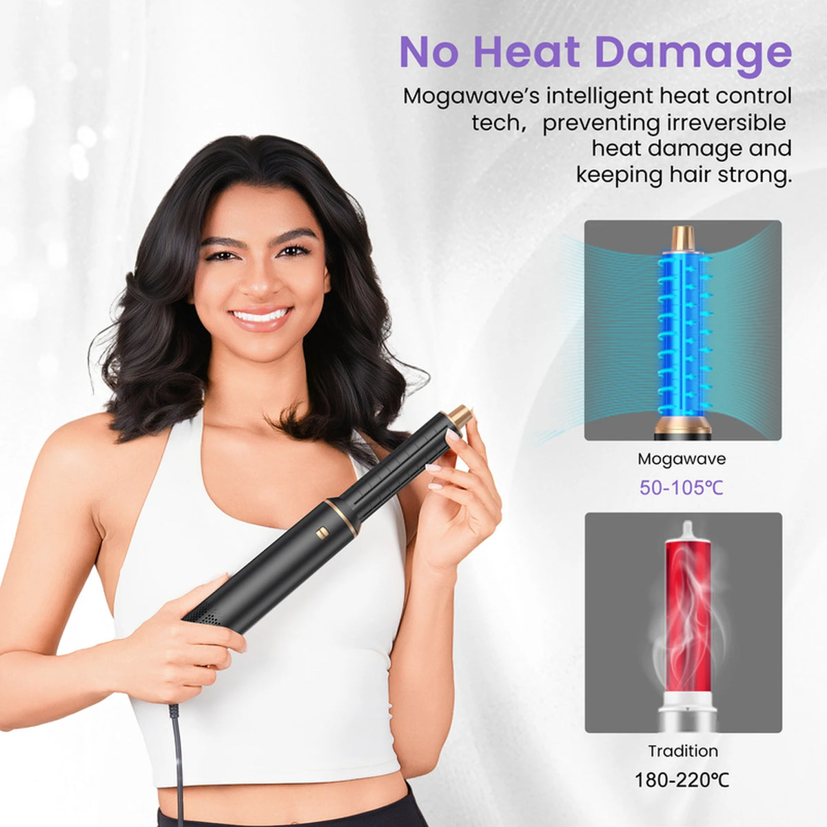 Atopskins 5-in-1-Haarstyler – Föhn, Lockenstab, Glättbürste & Wärmebürste