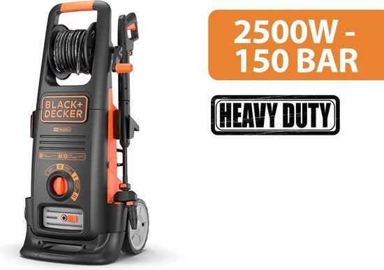 BLACK+DECKER Hochdruckreiniger BXPW2500DTS - 150 bar - 2500 Watt - Max Durchfluss 810 l/h