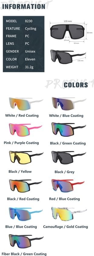 GarpexÂ¬Ã† Radsportbrille - Sportbrille - Polaroid Sonnenbrille - Sonnenbrille - Rennrad - Mountainbike - Motorrad - Schwarzer Rahmen Grüne Gläser