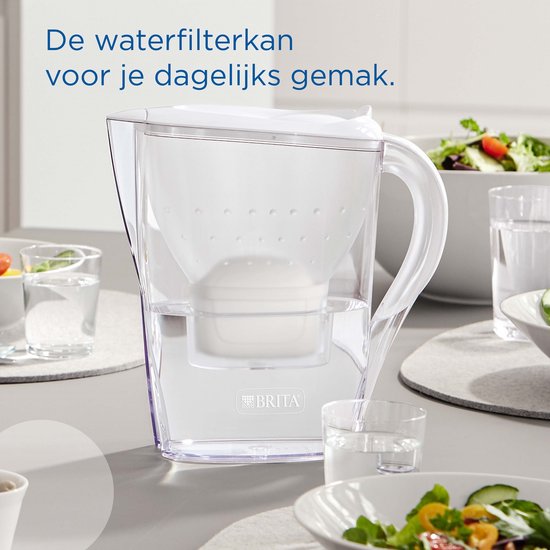 BRITA – Wasserfilterkanne – Marella Cool – 2,4 l – Weiß – inkl. 2 MAXTRA PRO ALL-IN-1-Filterkartuschen – Vorteilspackung