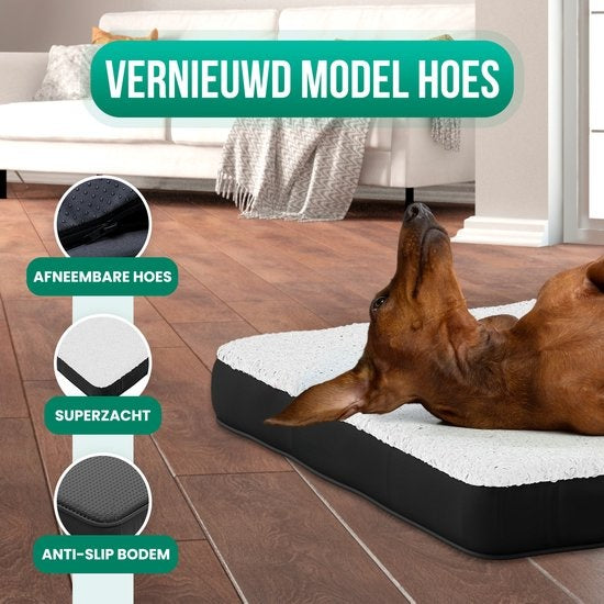 Avalo Orthopädisches Hundekissen S - 45x65 cm - Waschbar / Memory Foam / Anti-Rutsch - Orthopädischer Hundekorb