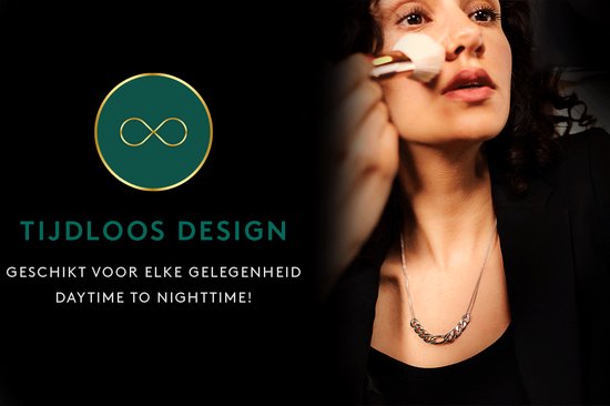 Laura Ferini Damenhalskette Romana Silber - Silberkette mit Glied - 18K Weißgold vergoldet - Halskette - Halskette - Schmuck - Accessoires - Damenhalskette mit Anhänger