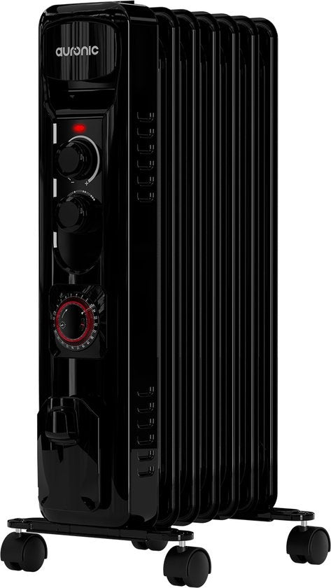 Auronic Ã–lradiator - Elektrische Heizung - Thermostat - Timer - 3 Stufen - bis zu 1500W - Schwarz