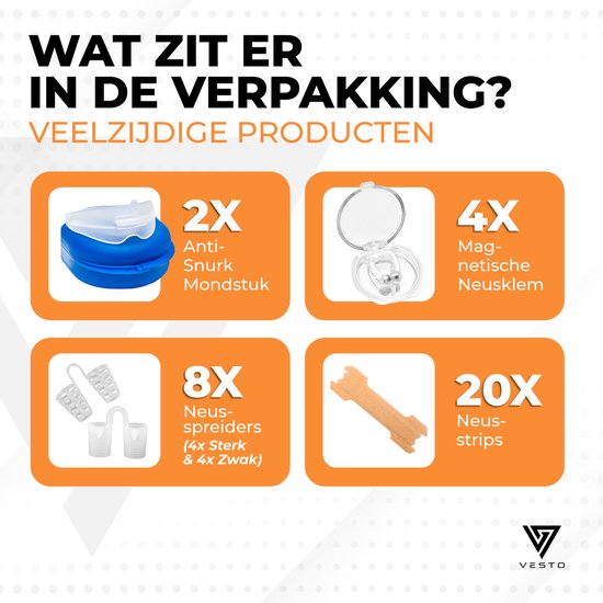 Vesto® - Anti-Schnarch Set - Nasenpflaster - Schnarch-Spange - Transparent