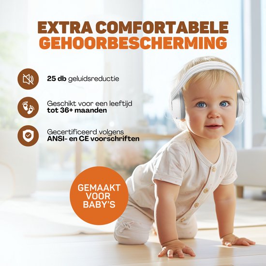Vulpes Goods® BabyCare - Gehörschutz Kids PRO - Zertifizierte Baby-Ohrschützer - Geeignet für Babys und Kleinkinder bis zu 36 Monaten - 25 dB Geräuschreduzierung für maximalen Gehörschutz - Inkl. 3 Stirnbänder & Reisetasche