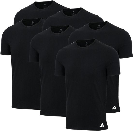 adidas Sportswear 2er-Pack T-Shirt mit Rundhalsausschnitt – Active Flex Cotton – Unterhemden für Herren – 2x schwarz