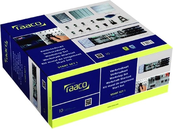Raaco Werkzeugwand – inkl. Schubladenschrank, Behälter und Haken – 42-teilig