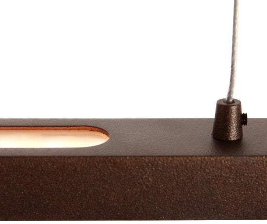 Hängeleuchte Bande 3995CA Kakao – trendige Metall-Hängeleuchte, 150 cm breit, mit höhenverstellbarem System und integrierter LED von Steinhauer