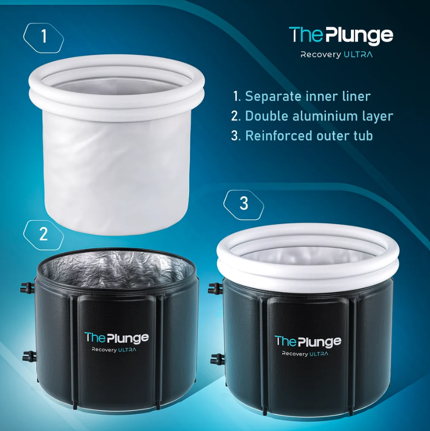 The Plunge Recovery Ultra – Eisbad – Ø 90 x 85 cm – 400 Liter, bis zu 170 kg