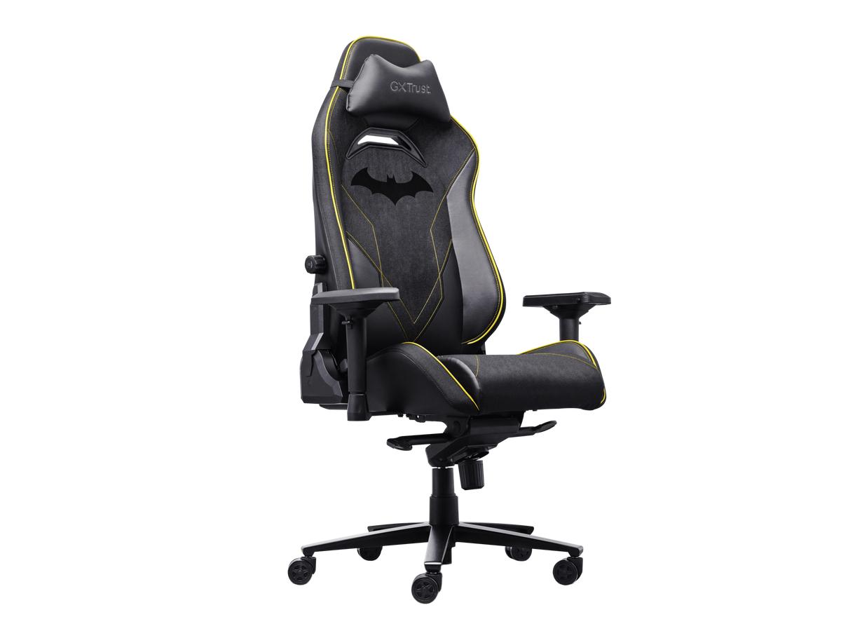 Trust GXT 721BM Ruya Pro Gaming-Stuhl – Batman Edition – Ergonomisches Design – Schwarz/Gelb