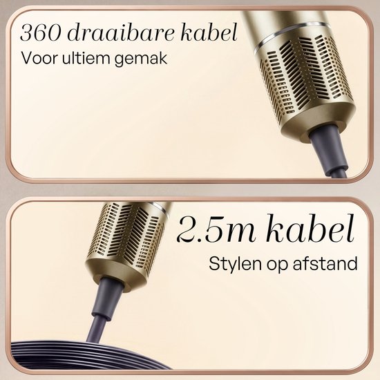Sansbeauté® Haartrockner mit Diffusor – Locken – 110.000 U/min - Ionen-Haartrockner mit Bürste – 3 Stufen – 3 Aufsätze – Reisehaartrockner – Sèche Cheveux – Locken-Haartrockner-Set – Haartrockner mit Diffusor – Hair Blow Dryer – Friseur-Haartrockner – 200