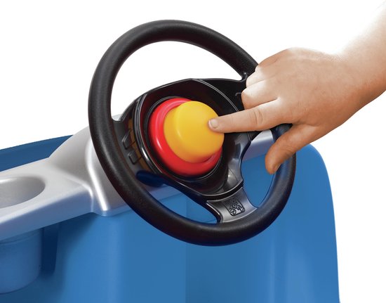 Step2 Whisper Ride Laufwagen in Blau – Schiebewagen / Laufwagen mit Schiebestange – Für Kinder ab 1,5 Jahren