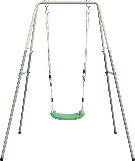 AXI 2-in-1-Schaukel aus verschiedenen Metallen in Grün/Creme – Mitwachsende Schaukel – Freistehendes Schaukelset mit Schaukelsitz aus Kunststoff und Babysitz – Schaukelset für Kinder