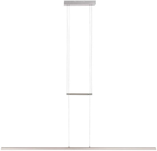 Hängeleuchte Profilo 3318ST von Steinhauer aus Stahl, 150 cm breit, höhenverstellbar von 110 bis 170 cm, 2100 Lumen, modernes Design für den Innenbereich