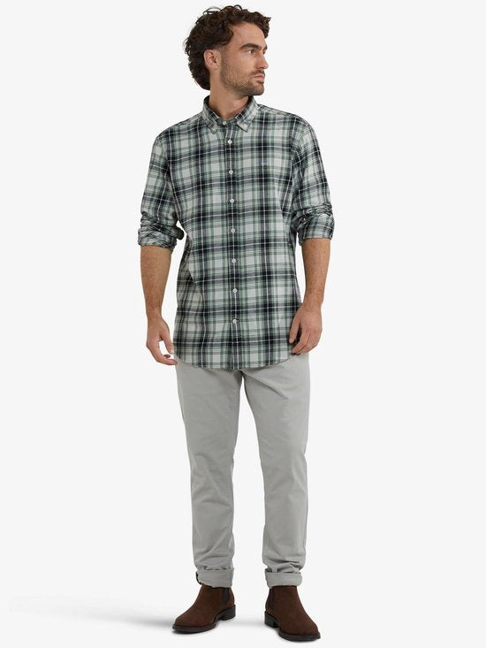 McGregor Hemd Flanell kariert Grün - Größe XL - Männer - Hemden Casual