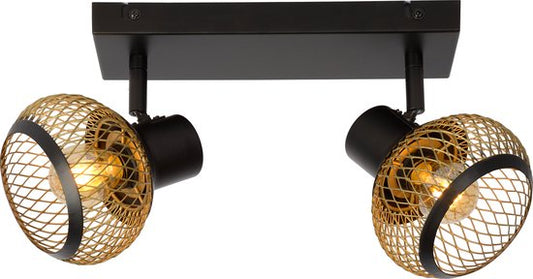 Lucide LUCAS – Deckenstrahler (Deckenleuchte) – 2xE14 – Mattgold / Messing