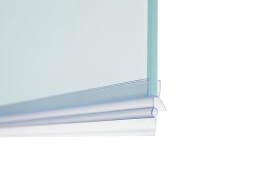 Lifa Bathing - Dichtungsstreifen - Duschstreifen - 60 cm - Transparent - mit Wassersperre - 6 mm - 2er Set - Einfaches Zuschneiden